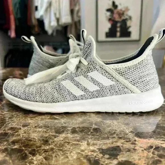 adidas Shoes - Adidas Shoes Womens Cloudfoam Pure Size 7.5 Running DB0695 White Black Sneakers